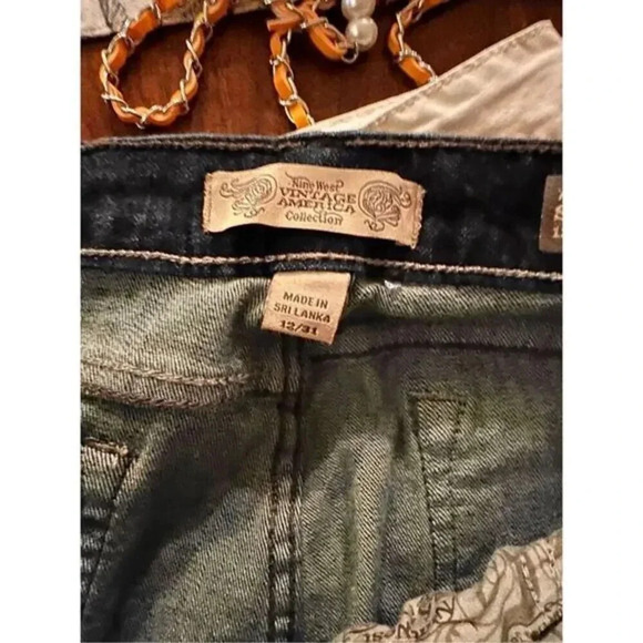 Nine West Vintage America Boho Straight Size 12/31 Denim Jeans - Picture 3 of 5